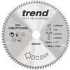 Trend Laminate & HPL Circular Saw Blade, 254mm Diametro, 30mm Foro, 80 Denti, 2.8mm Fenditura, Angolo di Incidenza +4°, TCT, Finitura Super-Fine, CSB/PT25480