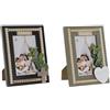 Home ESPRIT Cornice portafoto nero verde naturale legno MDF scandinavo 16 x 2 x 21 cm (2 pezzi)