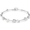 SWAROVSKI BRACCIALE TENNIS CONSTELLA, CRYSTAL PEARL PLACCATO RODIO