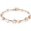 SWAROVSKI BRACCIALE TENNIS CONSTELLA, CRYSTAL PEARL PLACCATO ORO ROSA