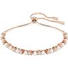 SWAROVSKI BRACCIALE MATRIX BIANCO, CRYSTAL PEARL PLACCATO ORO ROSA