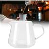 BORDSTRACT Brocca trasparente per servire il tè, tazza da condividere ad alto contenuto di borosilicato per contenere il succo di caffè al latte(400ml)
