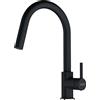 FRANKE 115.0626.055 Miscelatore LINA DOCCIA BK, miscelatore per cucina con doccetta, colore nero