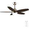 Cecotec - Ventilatore da Soffitto con Luce EnergySilence Aero 4200 GoldDarkWood - 53W, Diametro 42", Luce LED 15W in 3 Tonalità, Telecomando, Timer Selezionabile, 3 Velocità e 5 Pale