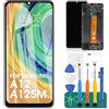 SRJTEK Per Samsung Galaxy A12 Sostituzione dello schermo per Samsung A12 Schermo LCD A125 Display LCD SM-A125F Touch Digitizer SM-A125M Assemblea con A125U, A125N,Kit di riparazione parti (nero con telaio)