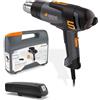 Steinel pistola termica HM 2120 E Set di avvolgitrici per auto | incl. scanner di temperatura e cavo da 7,5 m, pistola ad aria calda 2200 W, 80°-650°C