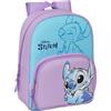 safta STITCH SWEET - Zaino scuola per bambini, zaino per bambini, adattabile a carrozzina, ideale per bambini in età scolastica, comodo e versatile, 26 x 11 x 34 cm, colore: blu/lilla, Blu/Lilla, Estándar,