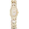 Swarovski Dextera 5668854 - Orologio a catena svizzero, con cinturino in cristallo, tonalità oro, finitura dorata, oro