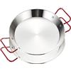 Ponixa Padella per paella in acciaio inox con manici rossi (28 cm for 2-3 person set of 2)
