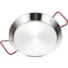 Ponixa Padella per paella in acciaio inox con manici rossi (28 cm for 2-3 person)