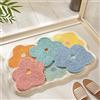Trlyane Tappeto Bagno, 45x70cmTappetino Antiscivolo per Il Bagno, Soffice Tappeto da Bagno in Microfibra per Casa e cucina Zerbino Ingresso, Assorbente, Lavabile in Lavatrice