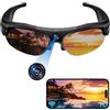UYIKOO Telecamera Spia WiFi, Mini Telecamera Nascosta Occhiali da Sole, 1080P HD Microcamera Spia Sport Occhiali Fotocamera Visione e Registrazione di APP Protezione UV per Gli Sport Esterni