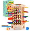 Montejoy Gioco Montessori 3 4 5 6 Anni, Gioco di Società per Bambini con 36 Bastoncini Colorati e Dadi, Giochi in Legno per Ragazzi Ragazze 3+, Giocattoli Educativo di Famiglia Giochi da Viaggio