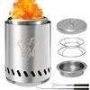 Generic Braciere senza fumo da tavolo portatile alimentato da combustibili liquidi a pellet di legno, braciere da tavolo a combustione sicura, mini stufa portatile con borsa, tappo per bruciatore,