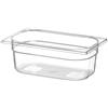 Ristotecno Bacinella Gastronorm GN 1/4 in policarbonato trasparente (cm. 26,5x16,2) - 15 cm