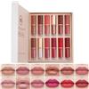 Baorder Set di 12 rossetti liquidi in velluto opaco, non-stick Cup Nude Lip Stain Kit, waterproof Long Lasting Quick Drying Matte and Glitter Lip Gloss, Lip Makeup Gift Kit per donne