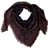 Lorenzo Cana Sciarpa da donna in lana jacquard tessuto 100% lana di agnello merino, motivo cachemire, sciarpa in fibra naturale 78587, multicolore, 100 x 170 x 100 cm