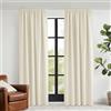 KGORGE Tende Termiche per Interni Moderne con Fettuccia Curtains Soggiorno 2 Pezzi L 140 x A 240 CM Tenda Oscurante per Salotto Eleganti Decorazione, Beige Chiaro