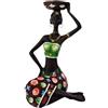 Fuwraixis Statue d'arte africana, sculture creative in resina, ornamenti di lusso portacandele, statue femminili tribali, decorazioni per la casa e l'ufficio
