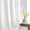 Melodieux Tende con occhielli, colore bianco, effetto lino, set da 2 pezzi, 210 x 140 cm