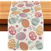 WEINIBAO Tovaglia Pasquale, Runner da Tavola di Buona Pasqua, 33 x 183cm Runner da Tavola con Uova di Pasqua, Uovo di Pasqua Tovaglia, per Tavola Pasqua Primaverile Decorazioni, Delle Feste Decorazione (A)