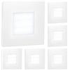 ledscom.de 6 LED, luce per scale/faretto da incasso a parete FEX per interni ed esterni, quadrata, 85 x 85 mm, bianco freddo
