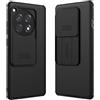 teroxa Custodia compatibile con Oneplus 12R, copertura scorrevole per obiettivo della fotocamera, custodia protettiva per la privacy, in TPU, cover posteriore rigida in policarbonato Oneplus12R (nero)