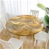FANSU Tovaglia Rotonda Antimacchia Impermeabile con Bordo Elastico Adatto, Copertura Poliestere Moderna Lavabile Copritavolo per la Decorazione della Casa Cucina (Trama di Pietra,Diametro 200cm)