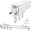 V3VOGUE Robusto Binario Per Tende Da Esterno Bastone Binario A Soffitto In Alluminio, Bastoni Binari Per Tende 50 100 200 350 400cm Per Finestre E Tende Divisorie(White,150cm/5ft)
