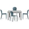 REDÒKASA Tavolo allungabile da pranzo 130x80 fino a 170 cm modello N1 MADE IN ITALY design moderno ideale per cucina, soggiorno e sala da pranzo (Cemento)