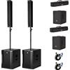 RCF EVOX 12 Coppia Sistemi Pro Colonna Attivo 15" 1400w + 2 Cover + 2 Cavi 10mt