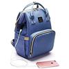 CIANCO Project Zaino Fasciatoio Multifunzione Neonato, Impermeabile, Grande, 2 cinghie passeggino, Porta USB (BLU CHIARO)