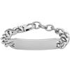 Fossil Bracciale Da Uomo Drew, Lunghezza: 223,4 mm, Larghezza: 46,3 mm, Altezza: 12,3 mm Bracciale In Acciaio Inossidabile Argento, JF04155040, Tono Argento