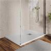 DEGHI Piatto doccia 80 X 120 cm effetto pietra riducibile bianco - Nalos