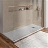 DEGHI Piatto doccia 80 X 160 cm effetto pietra riducibile bianco - Nalos