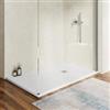 DEGHI Piatto doccia 90 X 140 cm effetto pietra riducibile bianco - Nalos