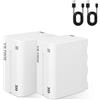 VILTROX NP-F970 Batteria 2 Pcs Sostitutiva da 6600mAh per F970 F960 F950 F770 F750 F570 F550 F330, Batteria Ricaricabile Compatibile con Godox Neewer VILTROX LED Luce Video/Fotocamera Monitor