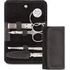 Nippes Solingen, Set per Manicure, 4 pezzi, in acciaio inox antiruggine e senza nichel, colore Nero