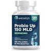WESALYS Fermenti Lattici Probiotici 150 Miliardi UFC, 30 Ceppi, 120 Cps Gastroresistenti I Probiotici e Prebiotici per Intestino Adulti con Lactobacillus Gasseri, Rhamnosus, Acidophilus, Probio Up