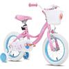 JOYSTAR FQQF JOYSTAR 18 Inch Girls Bike for Age 5-8 Kids Bicycle for 5 6 7 8 9 Years Old Girl Bicycle with Basket and Training Wheels Kid Bikes Pink