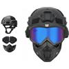LEJUNJIE MICH Caschi tattici con maschera staccabile per Airsoft, Paintball e Caccia - Perfetti per le attività all'aperto