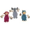 JACK AND VANILLA, Morbido Peluche a Forma di Elefante, ippopopopo-Scimmia per Cani e Gatti, Ideale per Coccole e Giochi, 18 cm, Colori Vivaci, per Tutte Le Razze