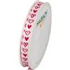 Halbach Seidenbänder Nastro regalo cuori, larghezza 10 mm, lunghezza 20 m, nastro stampato con motivo a cuore, nastro perfetto per matrimonio o San Valentino, colore: rosa pallido/rosso