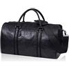seyfocnia Borse da viaggio da uomo impermeabili, borsa da weekender da grande capacità, borsa sportiva, borsa da viaggio extra large, borsa da cabina, borsa da viaggio per donne e uomini, Nero , 45L, Classico