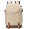 Lekeinchi Zaino da Viaggio Elegante per Donna Uomo, Zaino PC donna Impermeabile con Scomparto per Computer Portatile 15,6, Leggero Zaino Scuola per Università Lavoro Tempo Libero Viaggi, Marrone