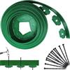 SilverChry Flessibile Bordura per Aiuola, Bordo Giardino con 15 Chiodi per Pavimenti, Bordure per Aiuole, Bordura per Giardino, Bordi per Aiuole Giardino, Percorso Giardin (Verde)