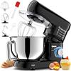 Ecunafix Impastatrice Planetaria offerta 6,5L 1500W Professionale Robot da Cucina Multifunzione 6+P Velocità Basso Rumore Mixer Elettrico con Gancio per Impastare, Frusta Piatta, Frusta