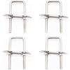 Qixuer 4 Pezzi M8 Bulloni a U Quadrato,Acciaio Inox Bulloni U Quadrati Bulloni U Tubo U-Bolt With Plate Pratico Bulloni Forma U Hardware Bulloni U per Fissare Tubi Applicazioni Industria