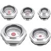 PATIKIL Olio Mirino Vetro 5pz 1/4 3/8 1/2 3/4 1 Maschio Filettatura Lega Olio Liquido Livello Indicatore Olio Indicatore per Pompa Aria Compressore Raccordi