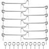 YAYODS 30 ganci tempesta con occhielli - 10 cm gancio di chiusura in acciaio inox argento - Ganci per cabina con viti di fissaggio per porte in legno, persiane in legno, porte da giardino, porte da
